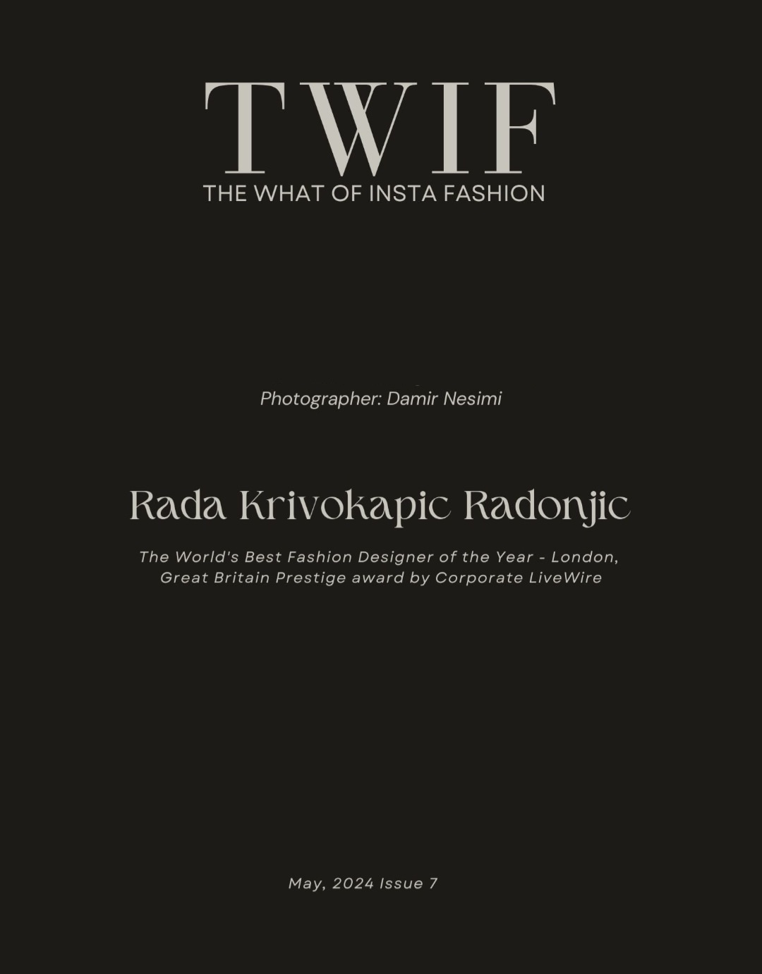 TWIF International Rada Krivokapic Radonjic